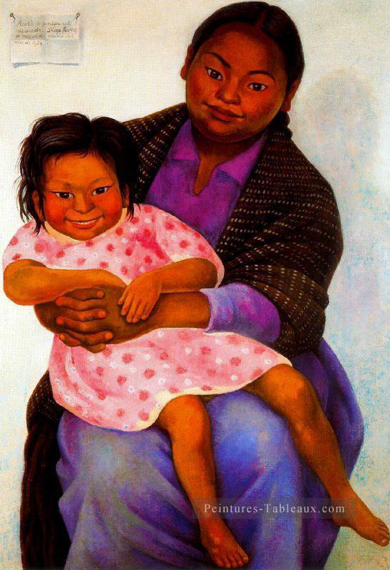 portrait de madesta et inesita 1939 Diego Rivera Peintures à l'huile